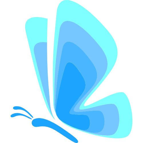 漸變蝴蝶矢量圖標(biāo) logo png