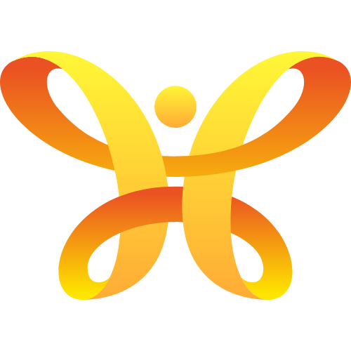 漸變抽象蝴蝶矢量圖標(biāo) logo png