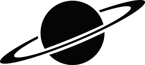 黑色星球環(huán)狀帶矢量logo圖片 logo png