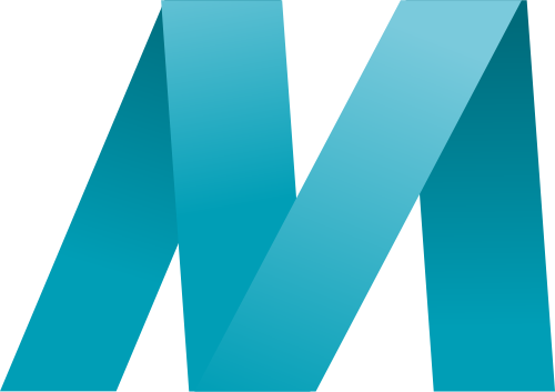 藍色字母M折紙logo設(shè)計素材 logo png