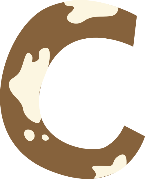 奶牛斑點(diǎn)字母C可愛動(dòng)物矢量標(biāo)志圖片 logo png