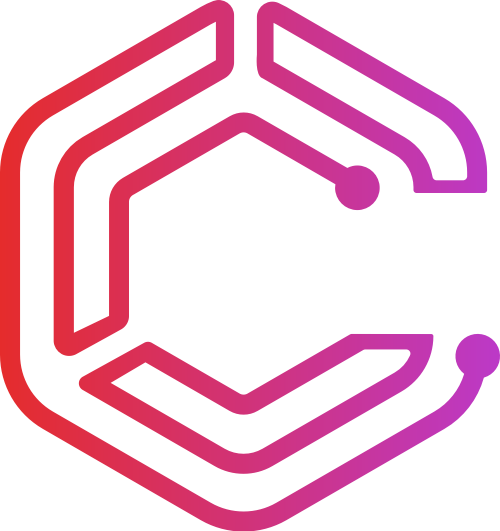 紅色漸變科技字母C圓點(diǎn)矢量logo圖標(biāo) logo png