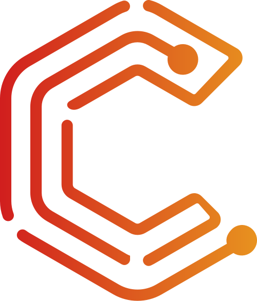 紅色漸變字母C線條圓點(diǎn)logo素材圖片 logo png
