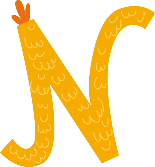 黃色小雞字母N可愛(ài)動(dòng)物矢量logo圖標(biāo) logo png