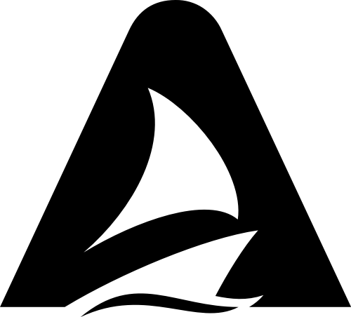字母A帆船起航出發(fā)矢量圖標素材 logo png