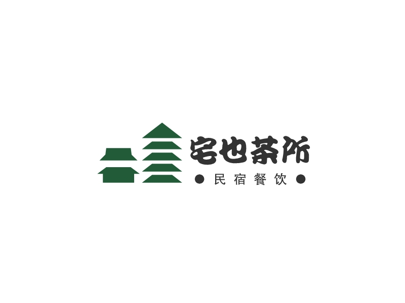 宅也茶所LOGO設計